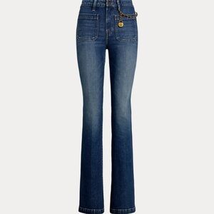 Ralph Lauren Blue Denim with Gold Chain Accent